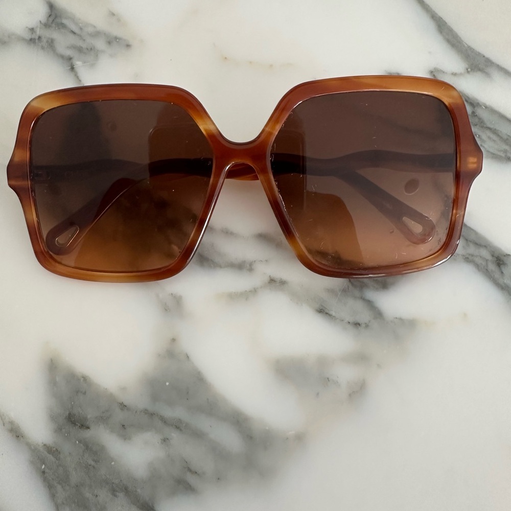 Chloe Oversized Brown Sunglasses